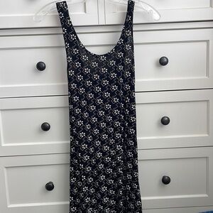 Newport Women’s Black & White Daisy A-Line Tank Top Mini Dress